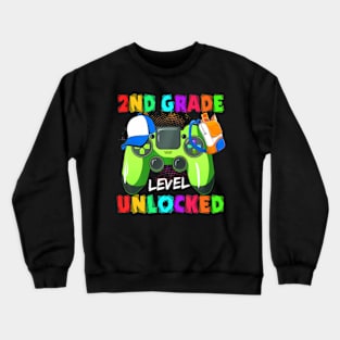 2Nd Grade Level Unlocked Back To School Supplies Crewneck Sweatshirt